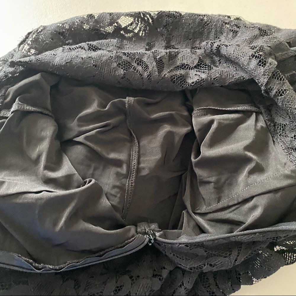 Long Black Jumpsuit W Stretch Lace Top & Low Back - Picture 9 of 16